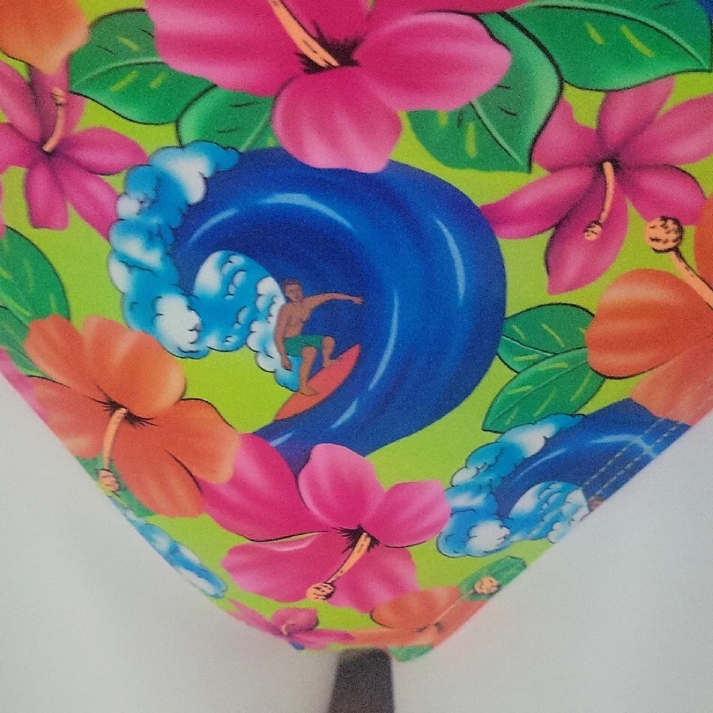 Frankies Bikinis Neon Surfer High Waisted Bikini Bottom